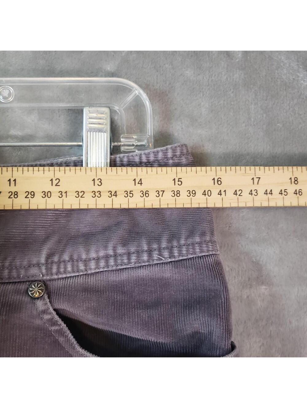 Athleta Corduroy Purple Snap Front Straight Skirt Pockets Size 6 - Picture 5 of 6